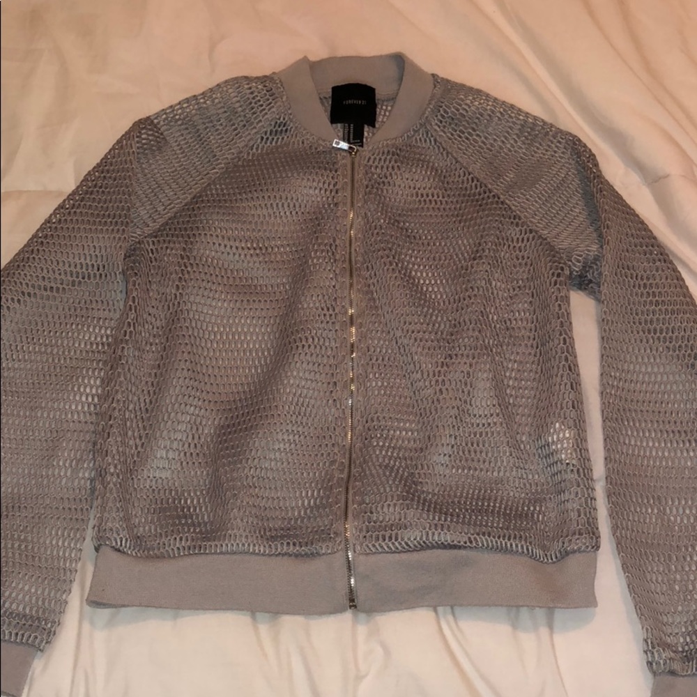 Forever 21 Grey bomber jacket